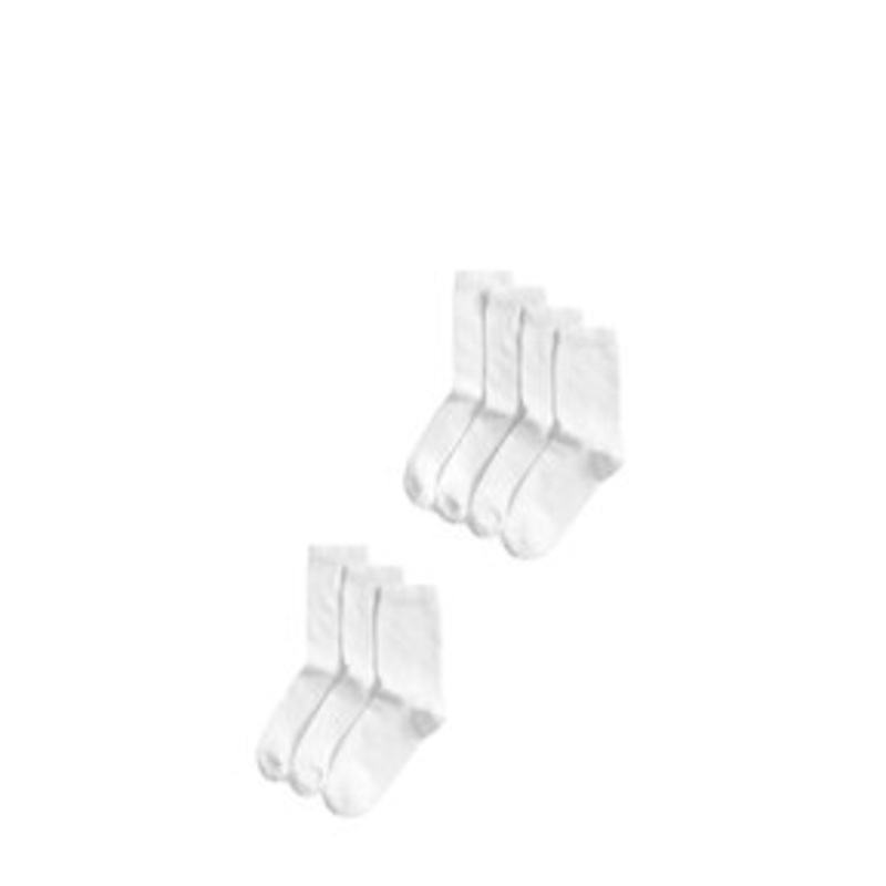 Marks & Spencer 7 PACK OF ANKLE SCHOOL – Socken – white/wei