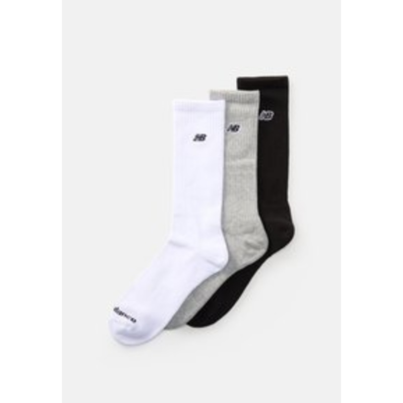 New Balance PATCH LOGO CREW UNISEX 3 PACK – Socken – white/grey/black/wei