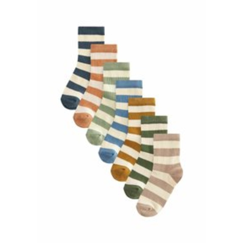 Next 7 PACK RICH STRIPE – Socken – wide stripe/blau