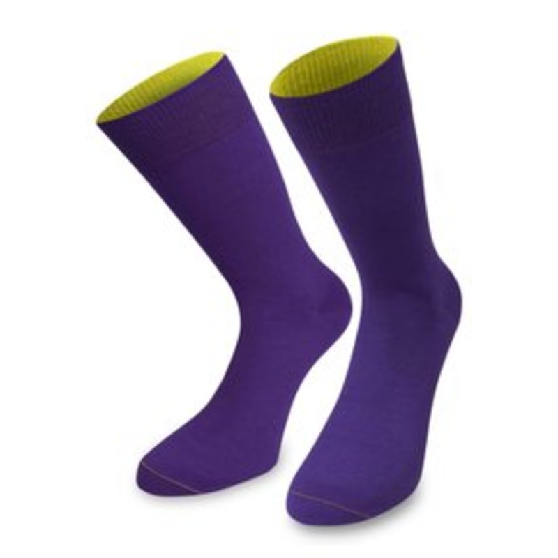 Normani MID CUT SOCKS BI-COLOR – Socken – lila/limette/lila