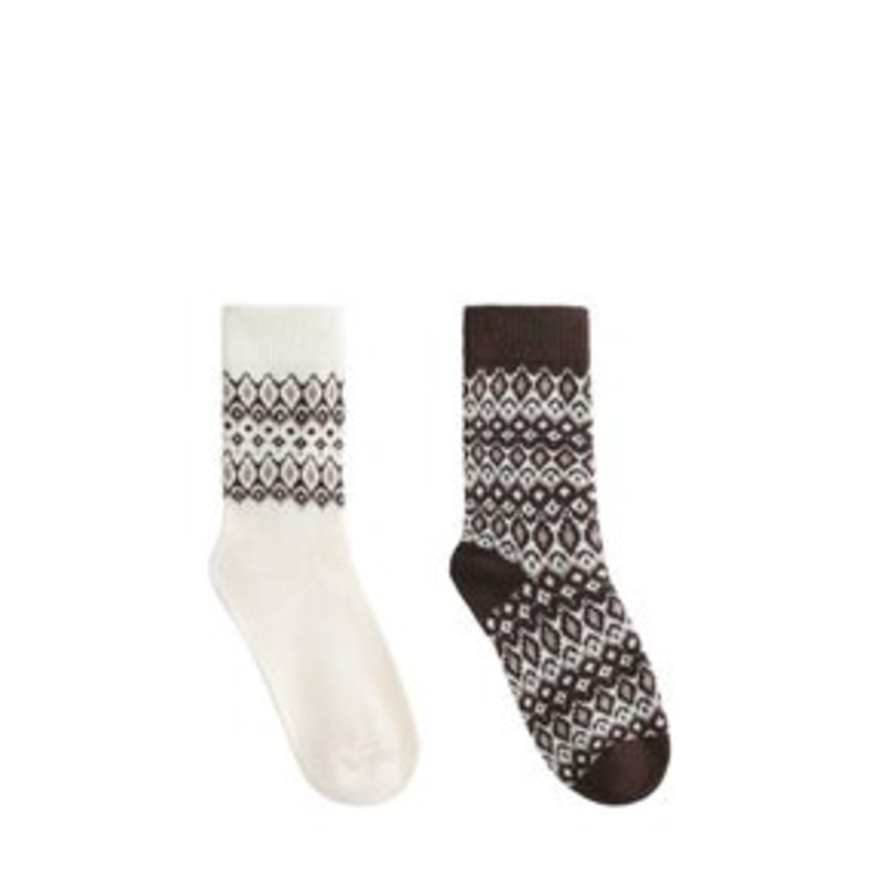 OYSHO 2 PAIRS OF CLASSIC JACQUARD – Socken – mottled brown/braun meliert
