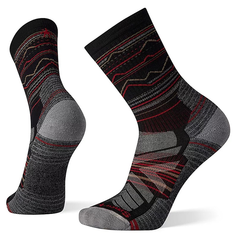 Smartwool Hike Light Cushion Mountain Range Pattern Crew Socks