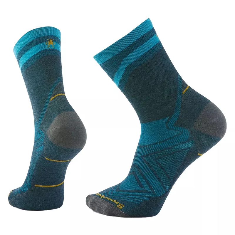 Smartwool Run Zero Cushion Mid Crew Pattern Socks