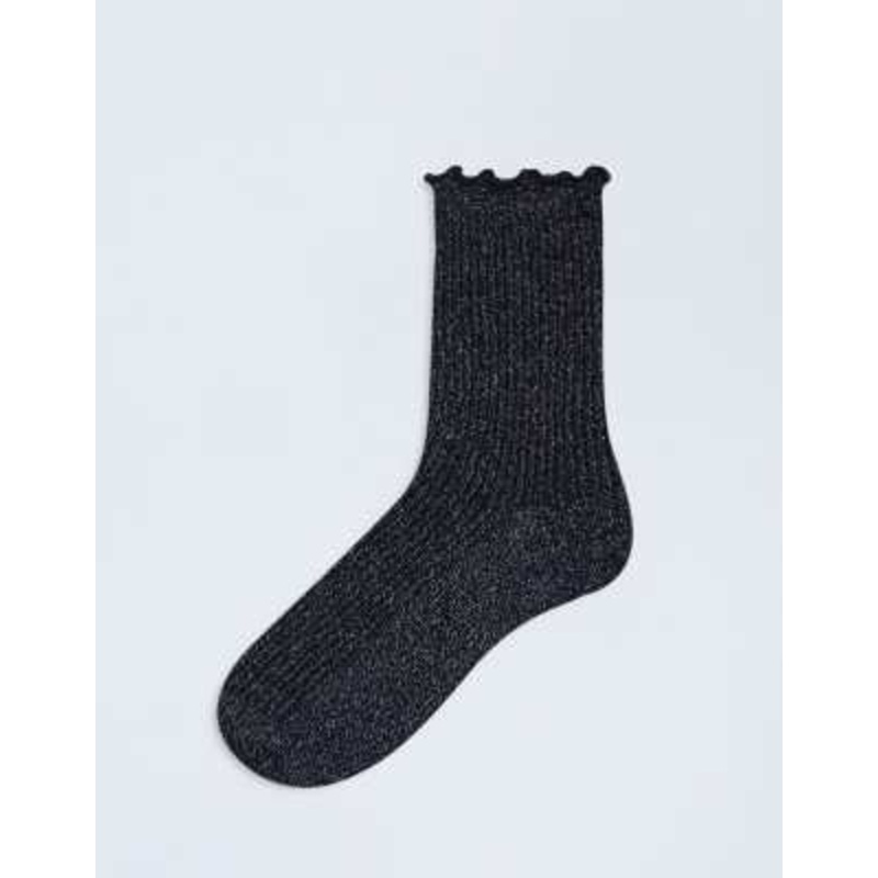 Topshop glitter socks in black