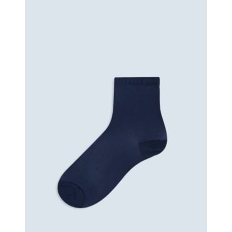 Topshop sheer ribbed socks in navy