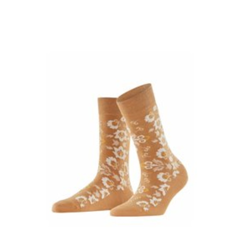 Burlington BLOOMS – Socken – brown sugar/braun meliert