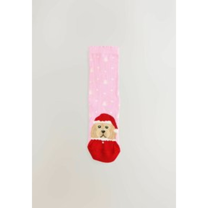 Next 4 PACK  – Socken – christmas dogs print/pink
