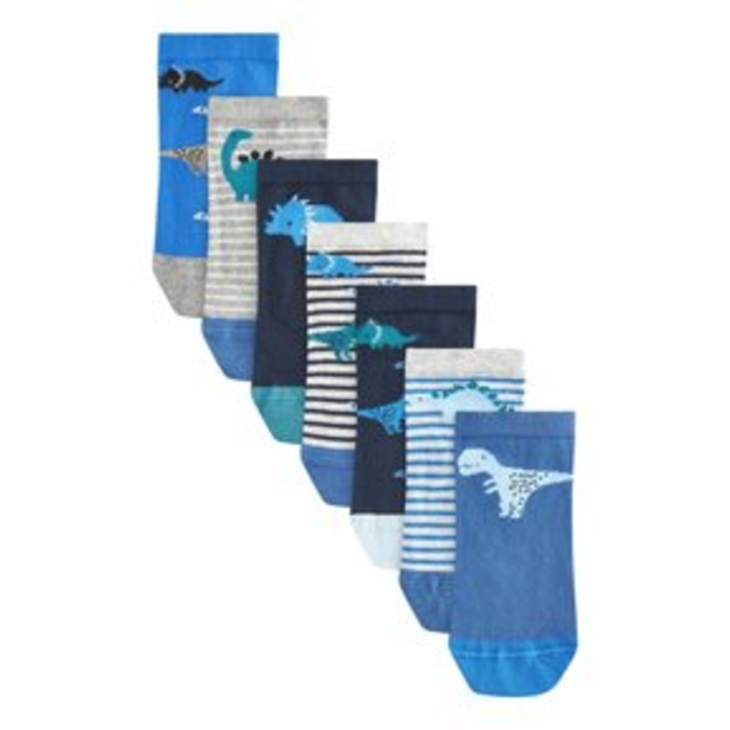 Next 7 PACK RICH TRAINER – Socken – blue dinos/blau