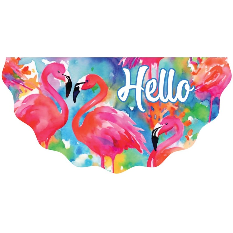 Vinyl Bunting-Watercolor Flamingos
