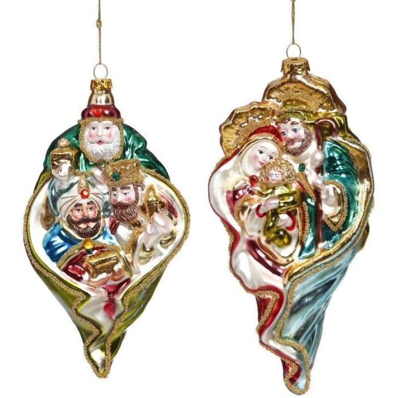 Nativity Scene Ornament, Set of 2 – 6 to 7 Inches