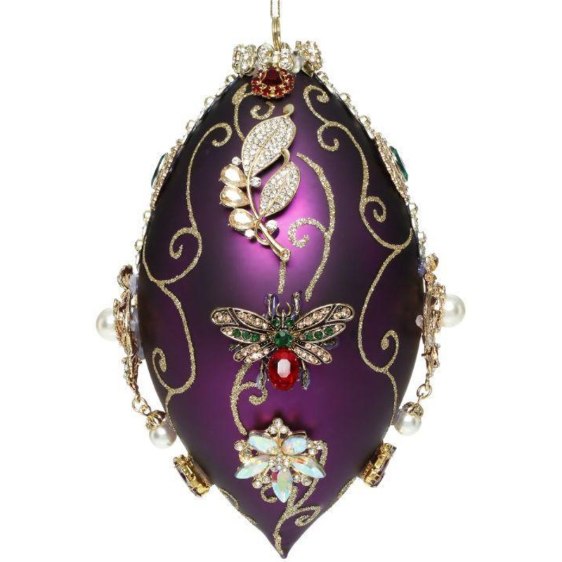 Kings Jewel Finial Ornament, Purple – 7.5 Inches