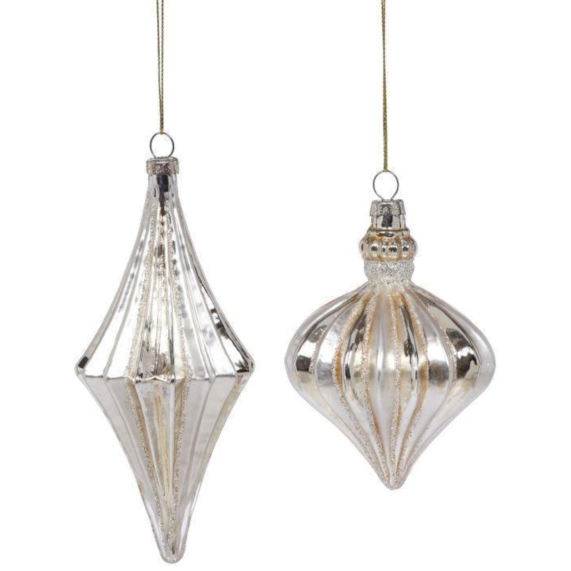 Spiral Finial Ornament, Assortment of 2 – 5-6 Inches