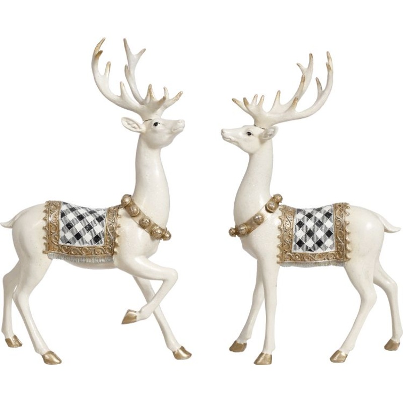 Elegant Plaid Deer, Set of 2 – 18 Inches 64-32640 Free Shipping, Mark Roberts