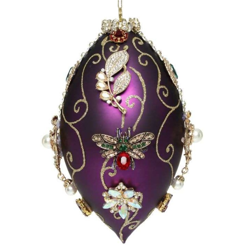 King’s Jewels Finial Ornament Purple 7.5 Inches – FREE SHIPPING