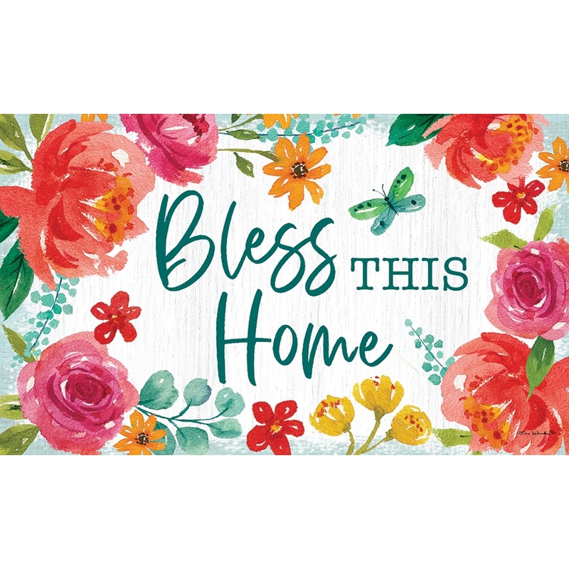 Blessed Floral-Floor Mat
