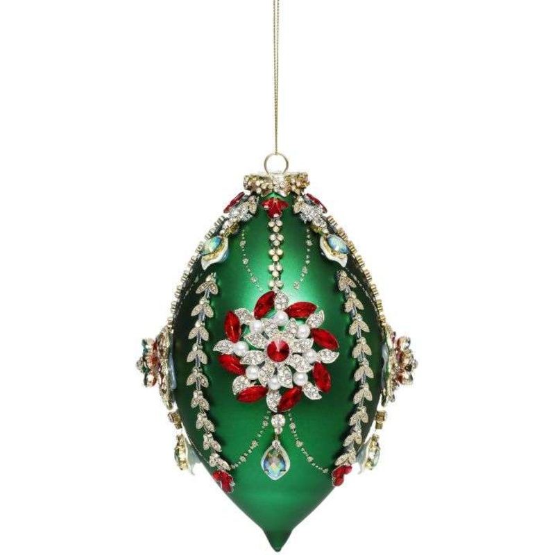 King’s Jewel Finial Ornament, Dark Green – 8 Inches, 36-45984, Mark Roberts