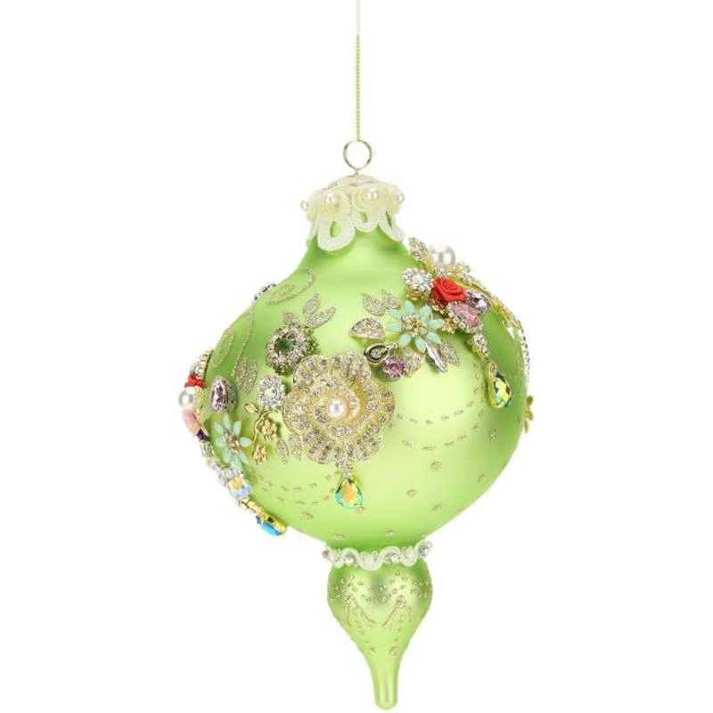 King’s Jewel Finial Ornament, Green – 8 Inches, 36-21488, Mark Roberts