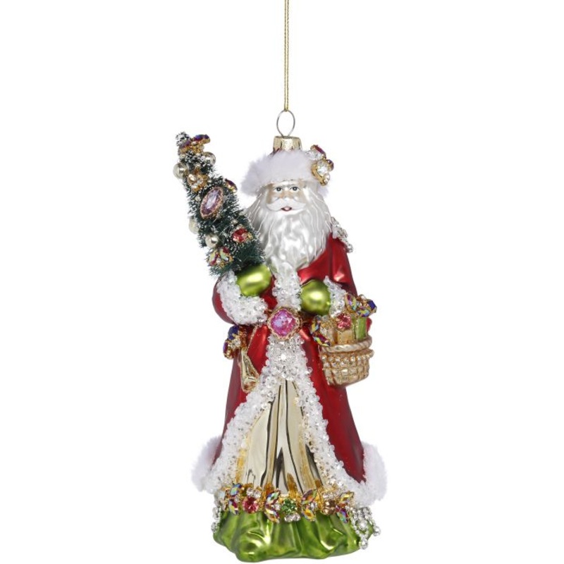 Gift Giving Santa Ornament – 8 Inches