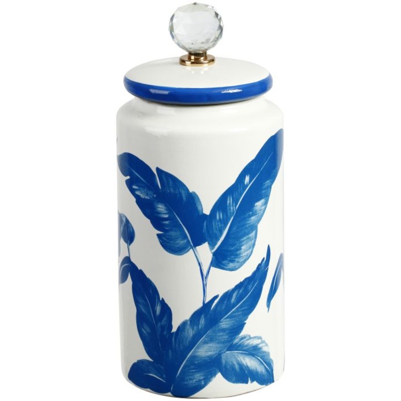 Floral Jar with Lid, Small – 12 Inches
