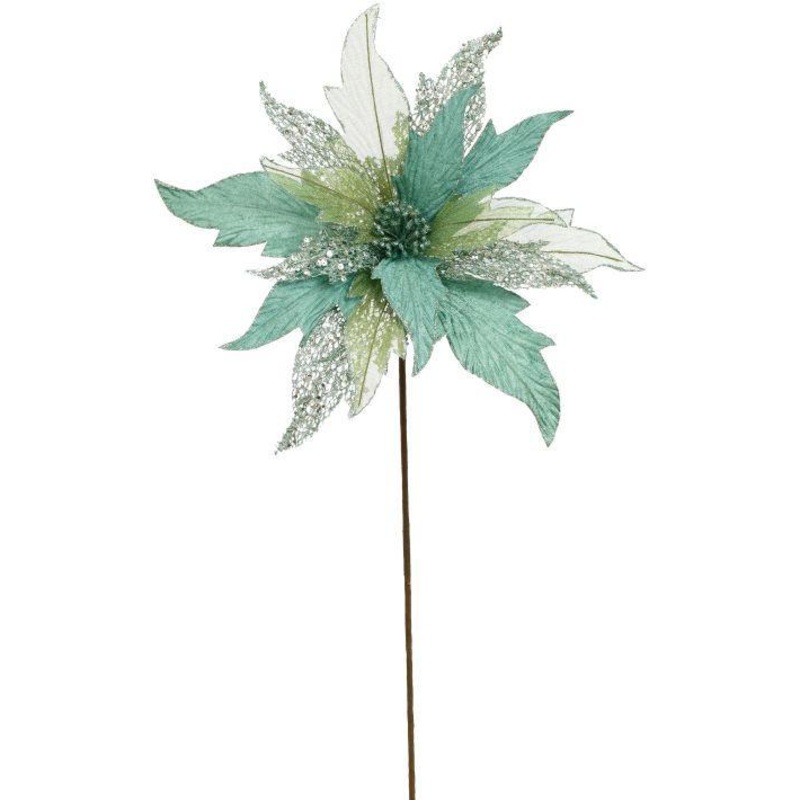 Fancy Poinsettia Stem – 32 Inches