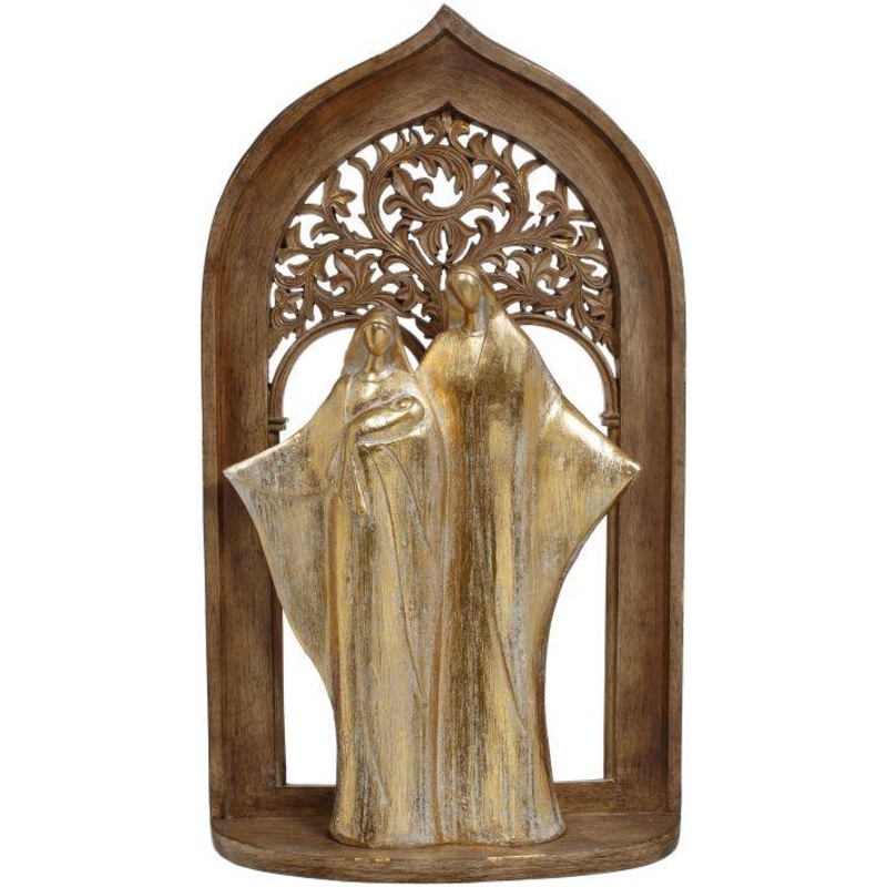 Wood Look Holy Family Scene -31 Inches