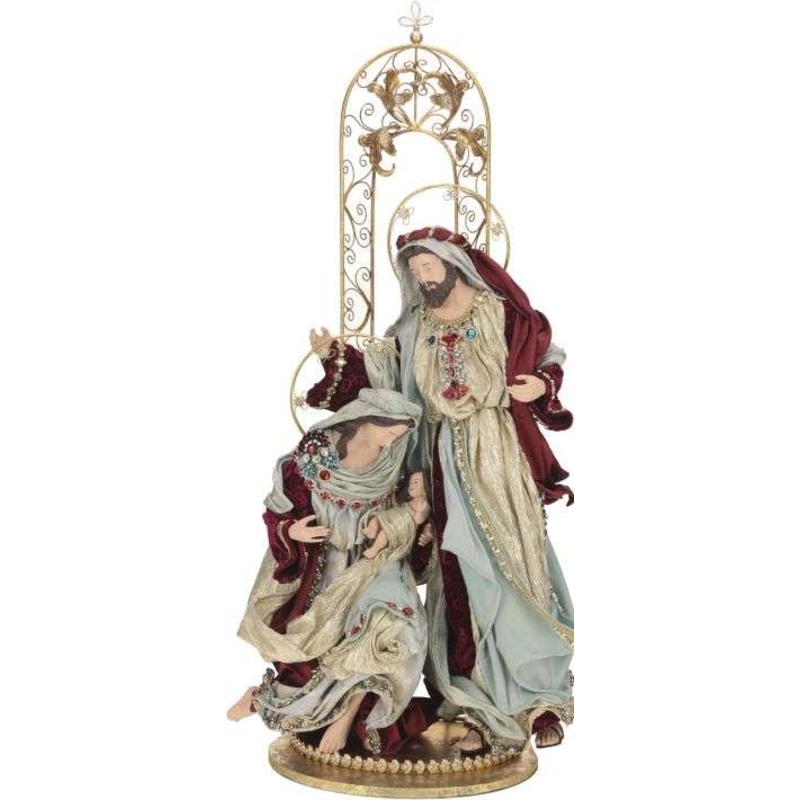 Holy Family on Creche – 41.5 Inches