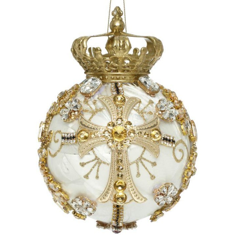 Crown Jewels Ornament, Ivory – 7 Inches