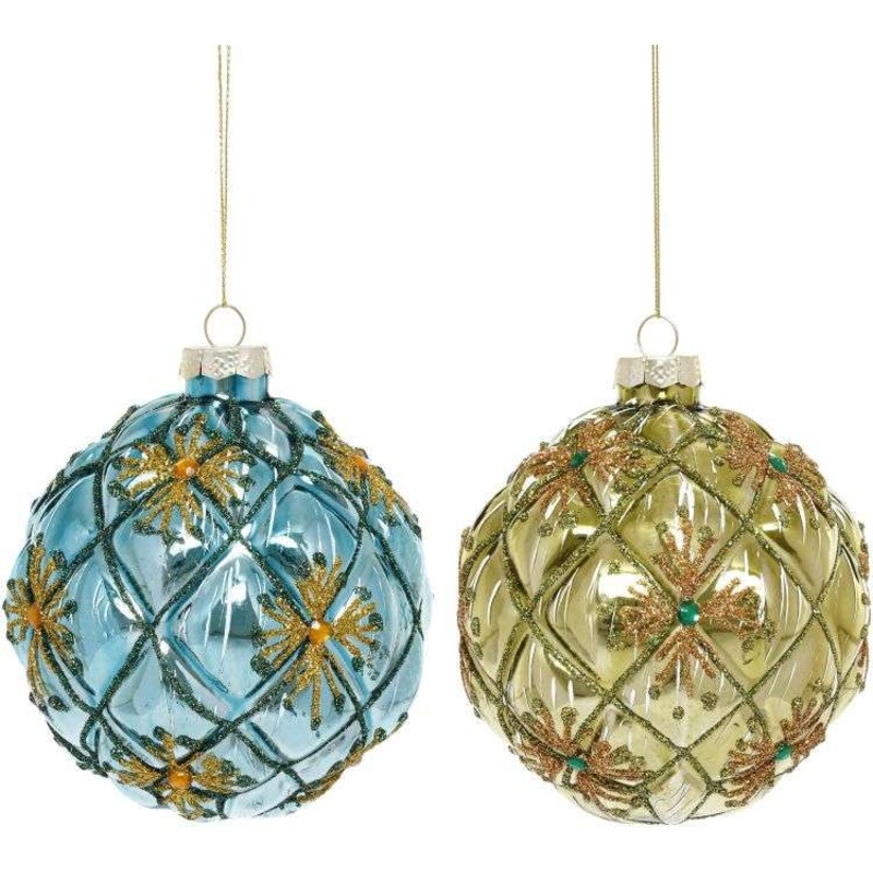 Glitter Harlequin Ornament, Assortment of 2 – 4 Inches, Set of 6