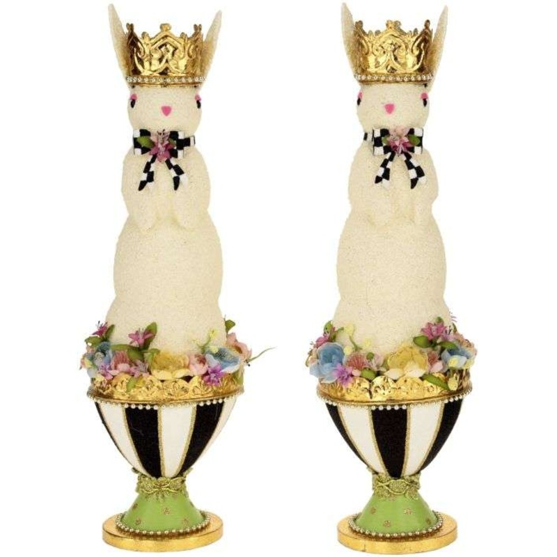 Crowned Rabbit,  – 15.5 Inches, Set of 2