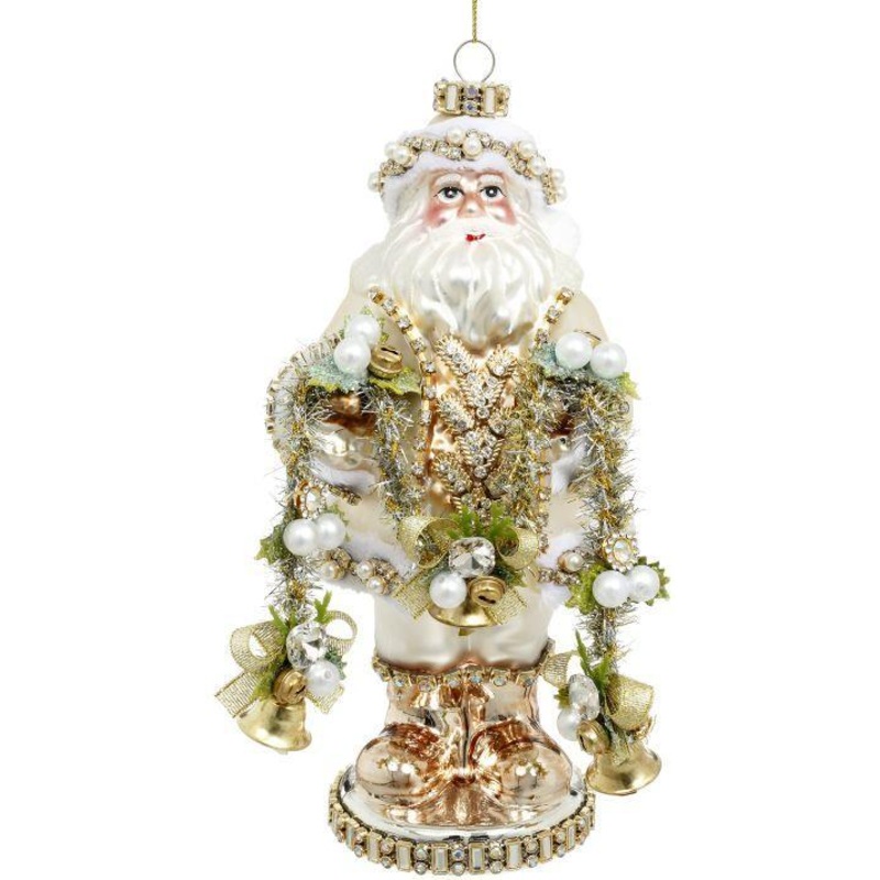 Jeweled Santa Ornament – 9 Inches
