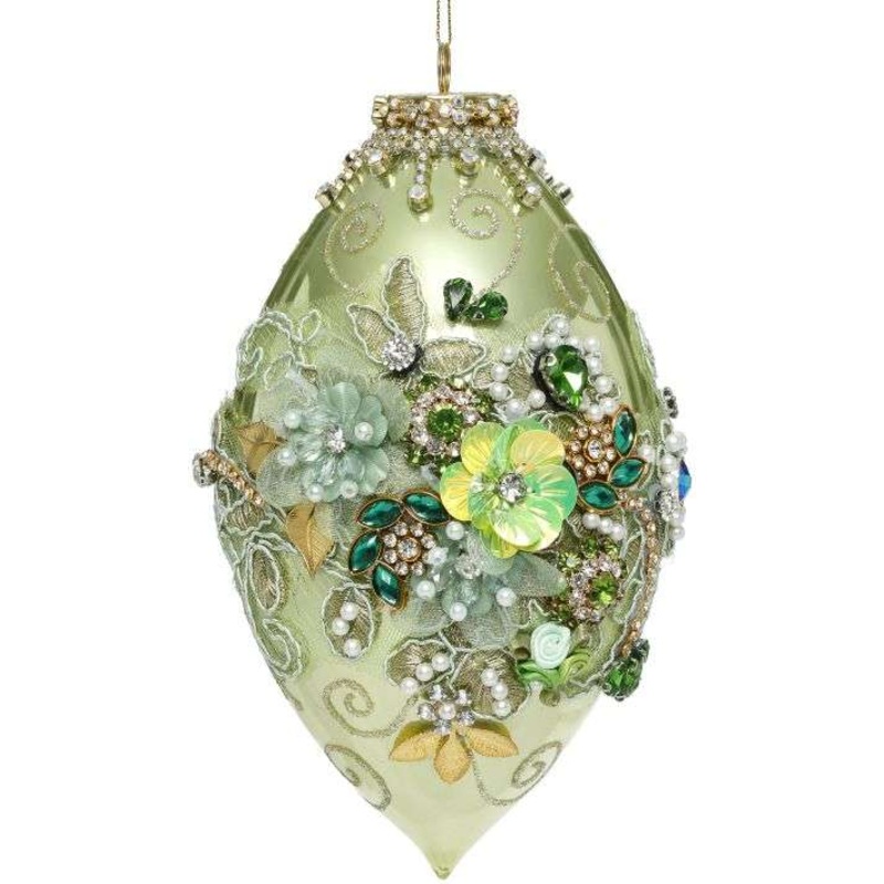 Kings Jewel Finial Ornament, Green – 7 Inches, 36-54356, (*Free Shipping)