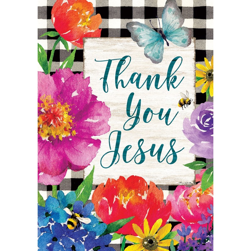 Thank You Jesus-Flag by Tina Wenke