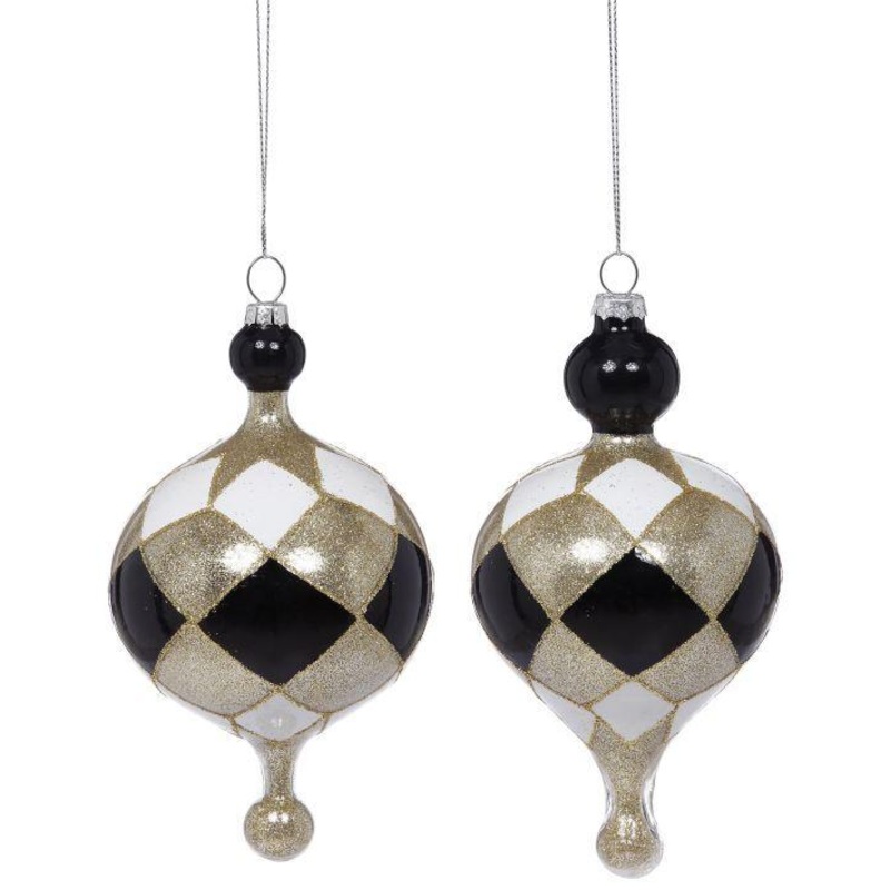 Harlequin Ornament, Assortment of 2 – 7 Inches