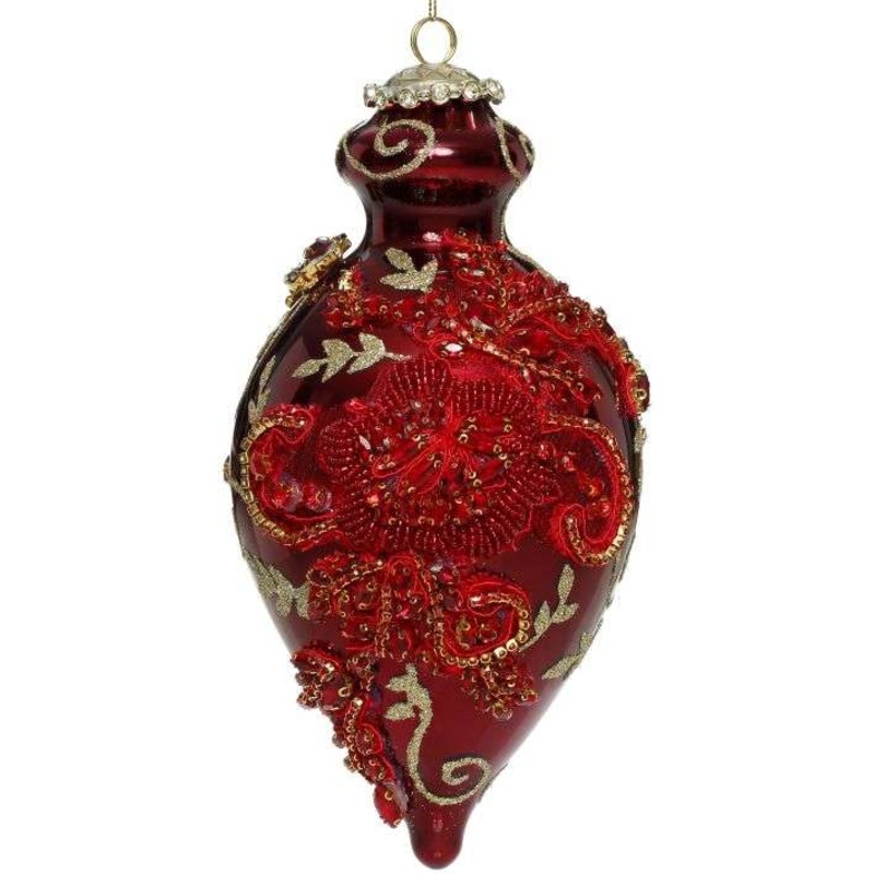 Kings Jewels Fancy  ORN RED 9″