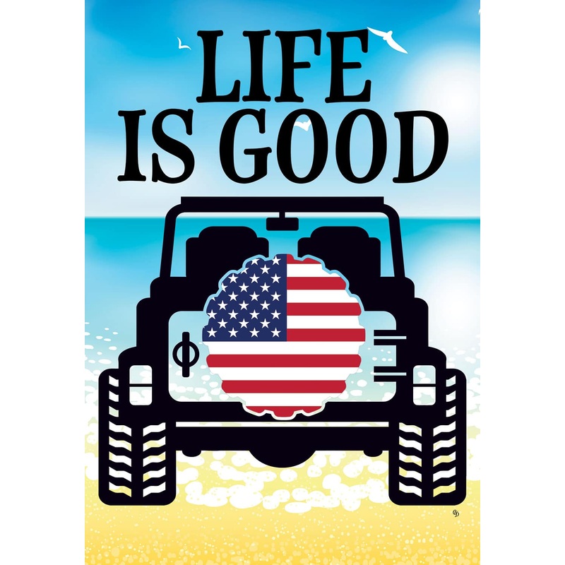 Beach Jeep-Flag by CD Artworks