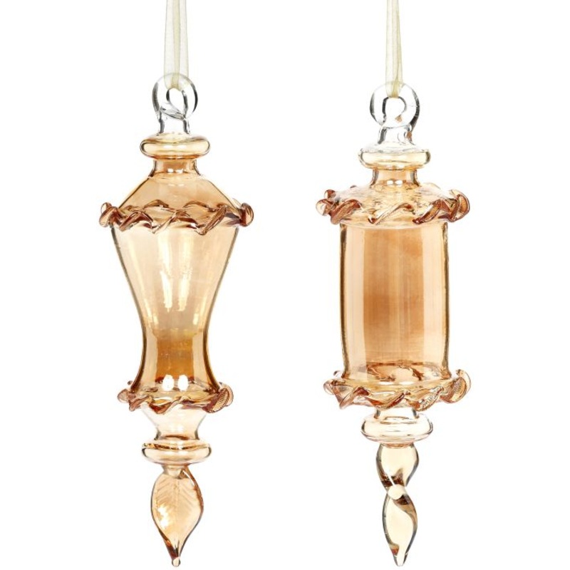 Shiney Chandelier Ornament, Assortment of 2 – 7 Inches