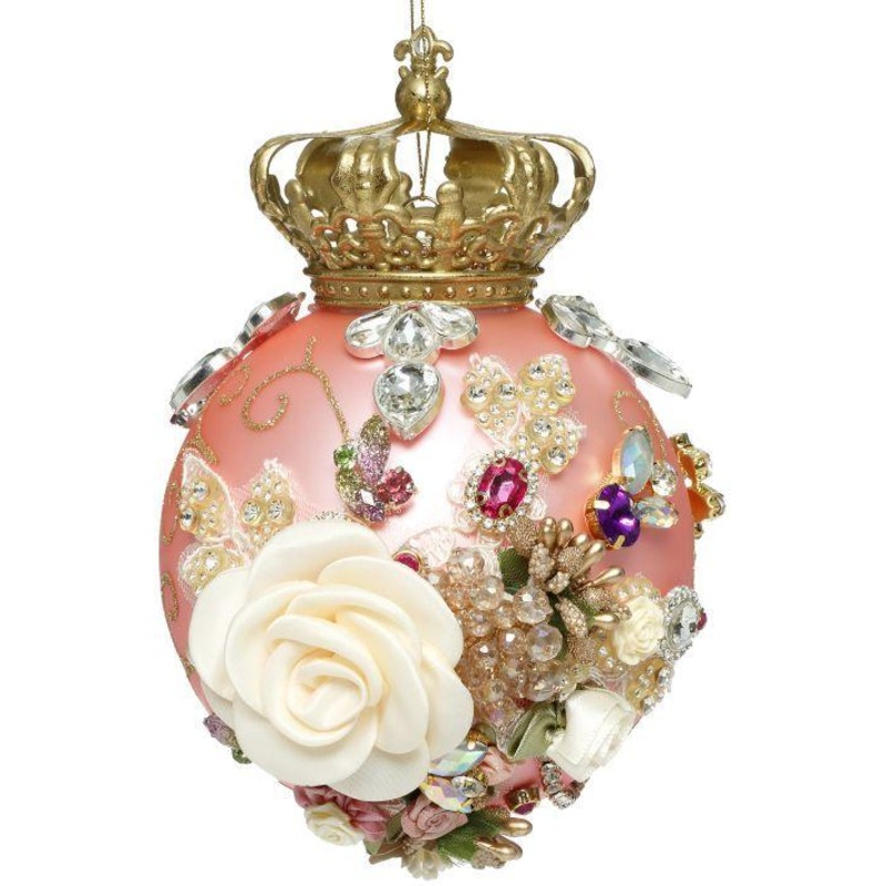 Crown Jewels Ornament, Pink – 7 Inches