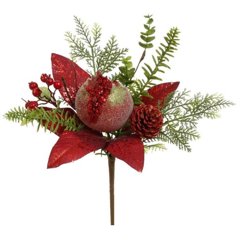 Frosted Pomegranate Pick – 14 Inches