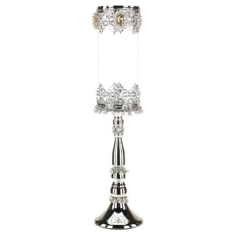 Jeweled Hurricane Pillarholder, Large – 21 Inches