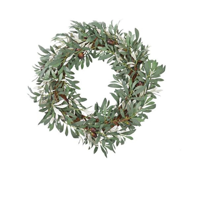 Olive Wreath – Burgundy Green