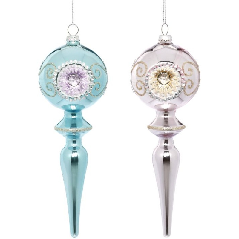 Retro Finial Ornament, Assortment of 2 – 8 Inches