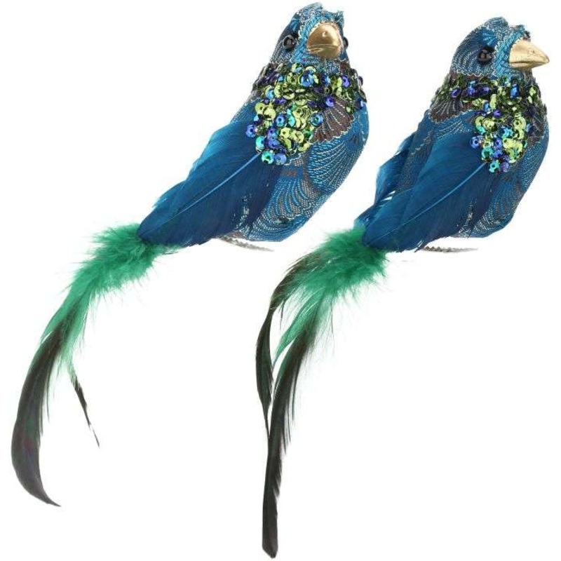 Sparkling Bird Ornament 6 x 3″ Set of 2 Assorted – FREE SHIPPING