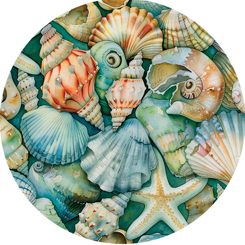 Teal Seashells-Suncatcher