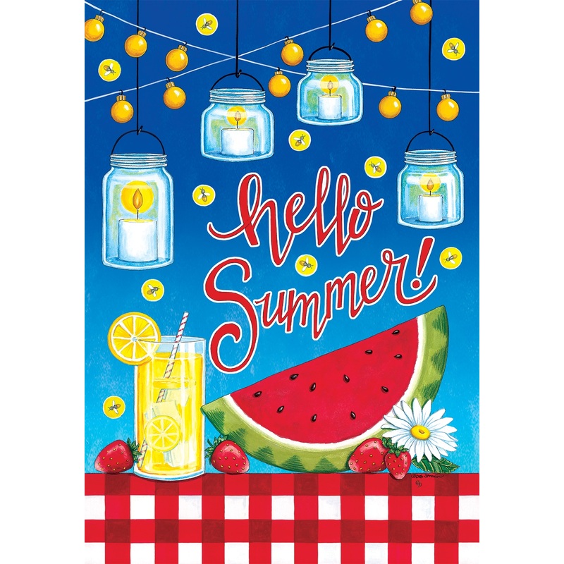 Hello Summer-Flag by Deb Strain