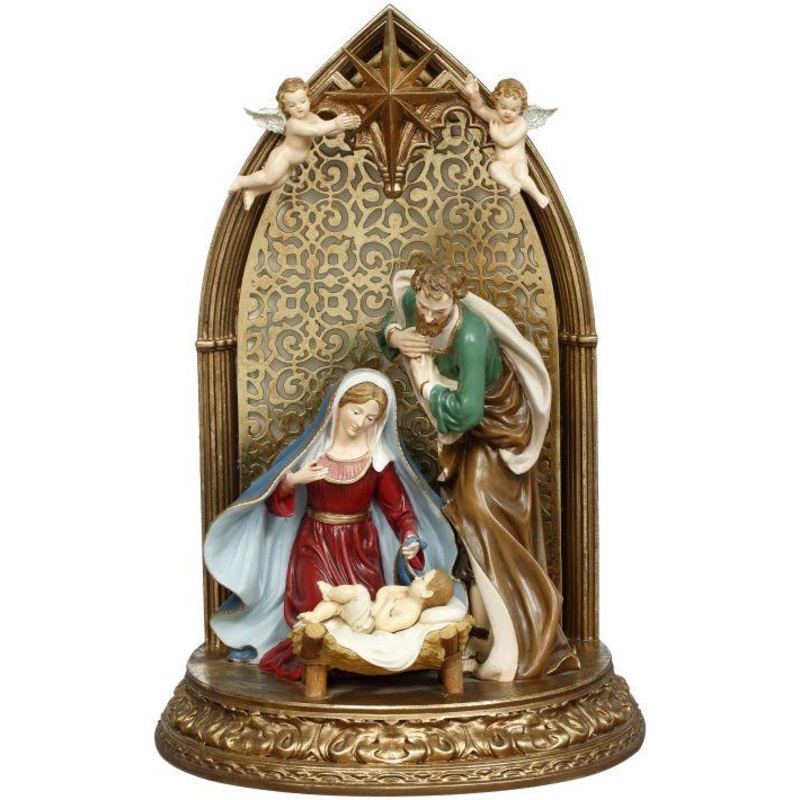 Nativity Scene with LED – 15 Inches