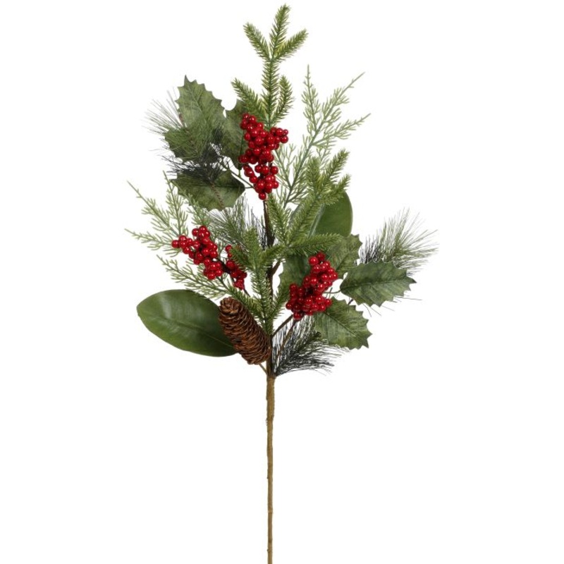 Pine and Berry Spray – 31 Inches, Set of 6