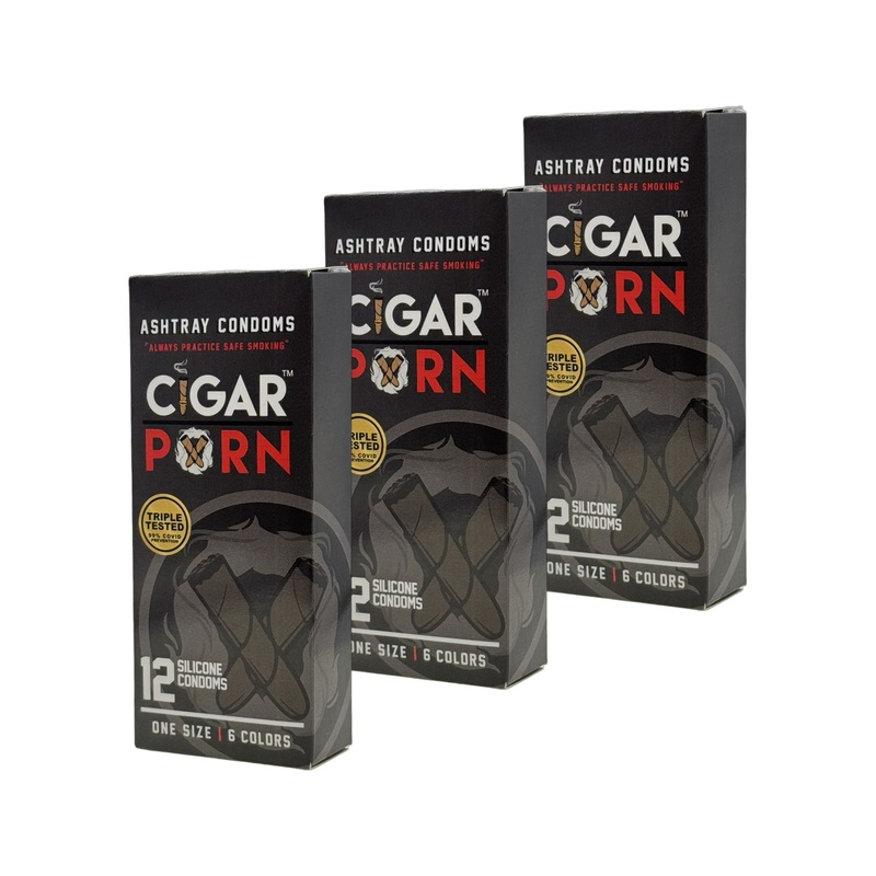 Cigar Pxrn Ashtray Condoms – 3 Boxes of 12 3 Boxes of 12