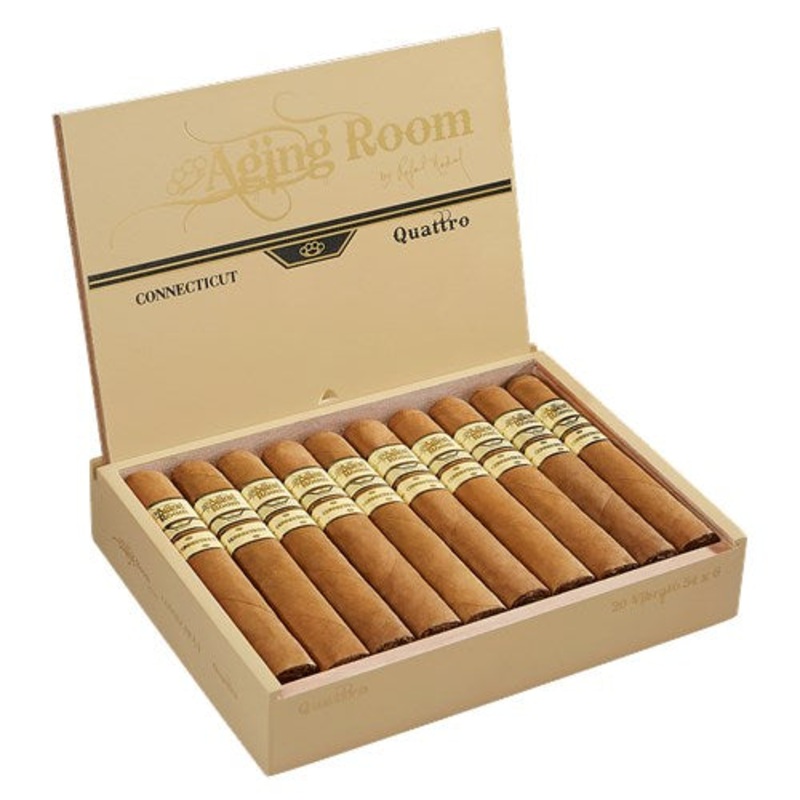 Aging Room Quattro Connecticut Espressivo Robusto (5″ x 50) Box of 20