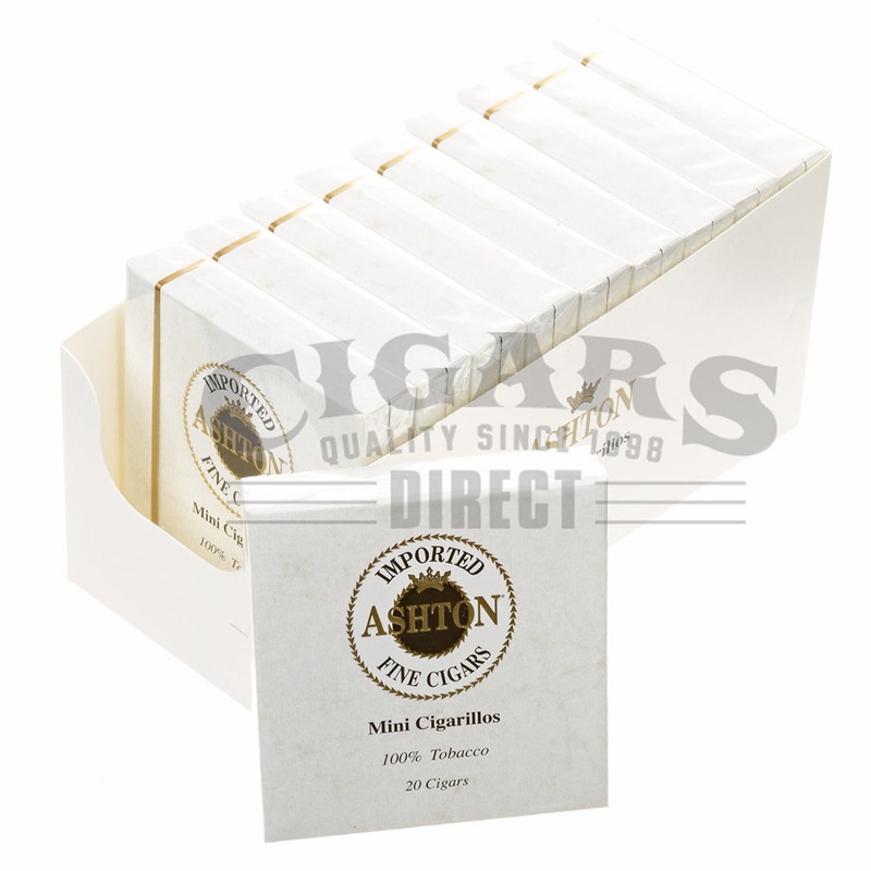 Ashton Small Cigars Mini Cigarillos – White Box Pack of 20