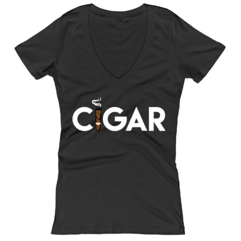 Black Cigar Pxrn Women’s V-Neck T-Shirt S
